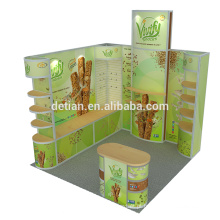 Oferta personalizada de Detian 3x3 ou 3x4 pequeno exbibition cabine desing comércio portátil mostrar estande da fábrica de xangai